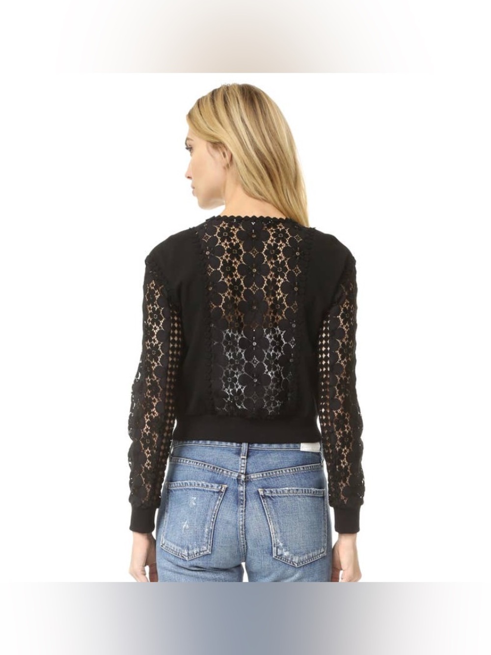 DVF Jesica Lace Bomber Jacket | Size Small